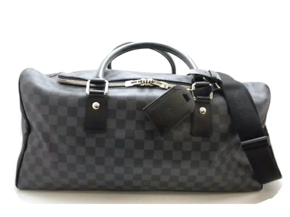 LOUIS VUITTON Roadster Boston Bag Damier Graphite Black